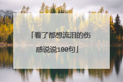 看了都想流泪的伤感说说100句
