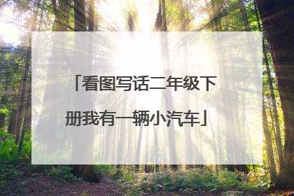 看图写话二年级下册我有一辆小汽车