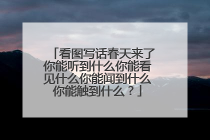 看图写话春天来了你能听到什么你能看见什么你能闻到什么你能触到什么?