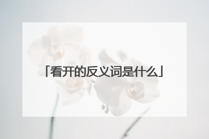 看开的反义词是什么
