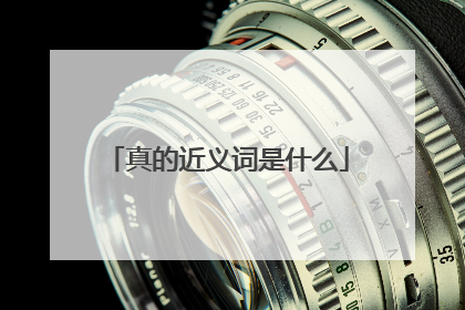 真的近义词是什么