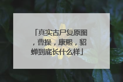 真实古尸复原图,曹操,康熙,貂蝉到底长什么样
