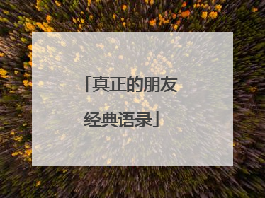 真正的朋友经典语录