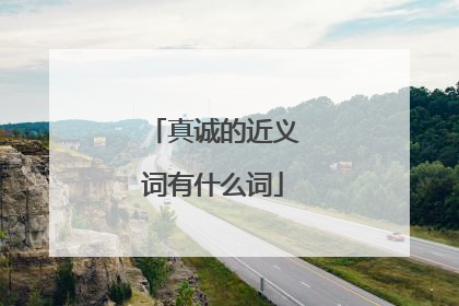 真诚的近义词有什么词