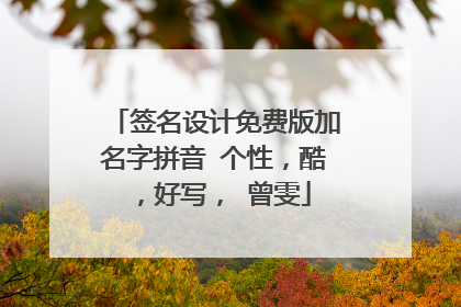 签名设计免费版加名字拼音 个性,酷,好写, 曾雯