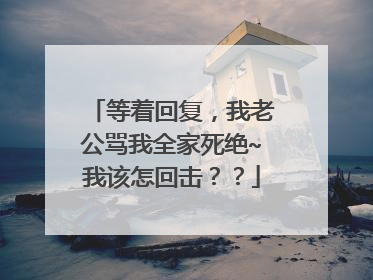 等着回复,我老公骂我全家死绝~我该怎回击??