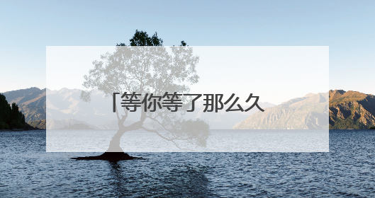 等你等了那么久的歌词是什么