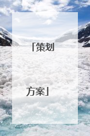 策划方案