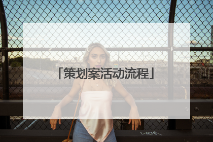 策划案活动流程