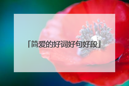 简爱的好词好句好段