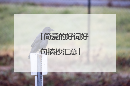 简爱的好词好句摘抄汇总