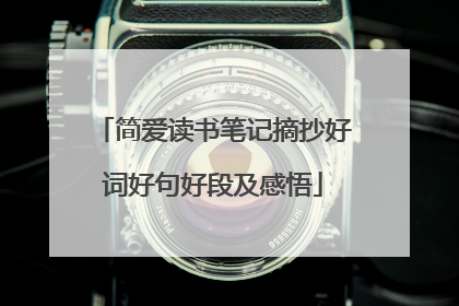 简爱读书笔记摘抄好词好句好段及感悟