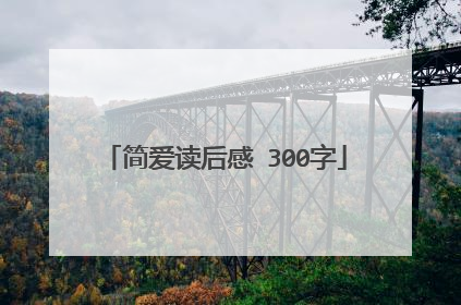 简爱读后感 300字
