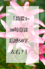 简爱1~38每章读后感50字左右？