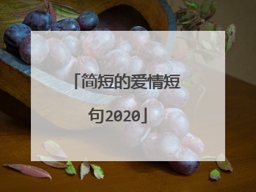 简短的爱情短句2020
