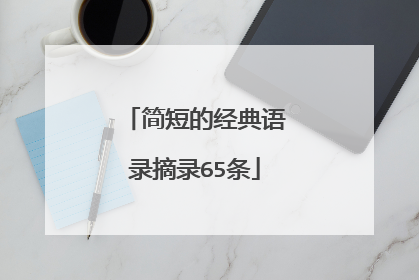 简短的经典语录摘录65条