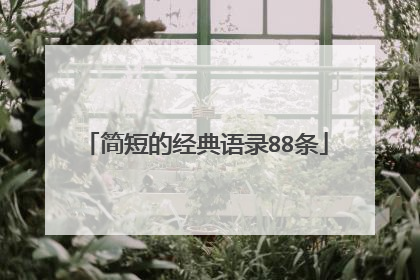 简短的经典语录88条