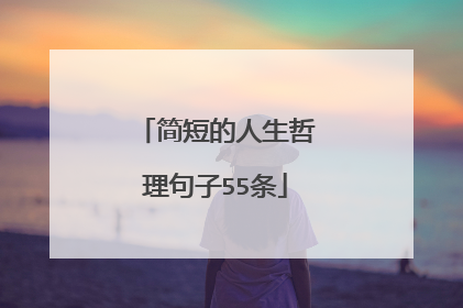 简短的人生哲理句子55条