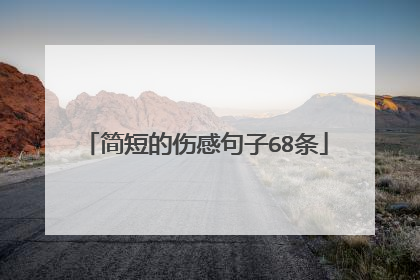 简短的伤感句子68条