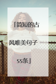 简短的古风唯美句子55条