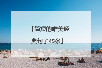 简短的唯美经典句子45条