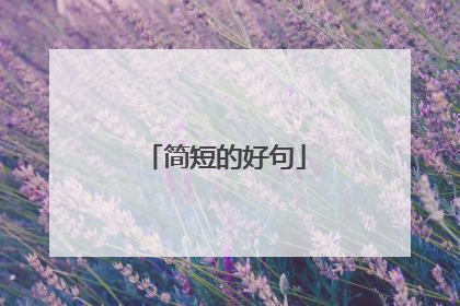 简短的好句
