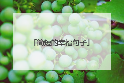 简短的幸福句子