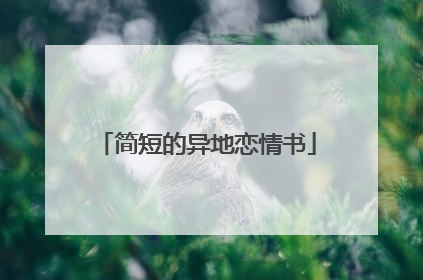 简短的异地恋情书