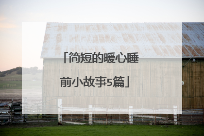 简短的暖心睡前小故事5篇