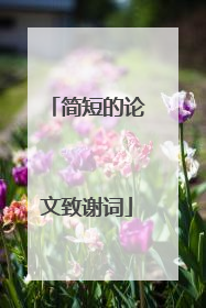 简短的论文致谢词