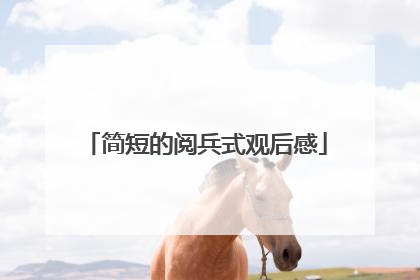 简短的阅兵式观后感