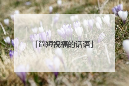 简短祝福的话语