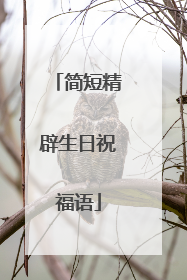 简短精辟生日祝福语