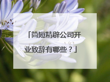 简短精辟公司开业致辞有哪些?