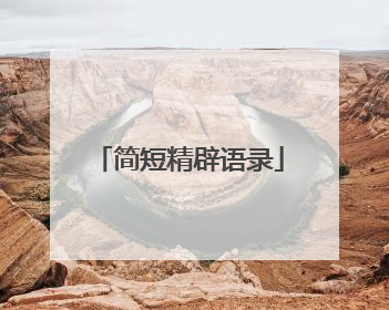 简短精辟语录