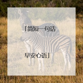 简短一句话早安心语