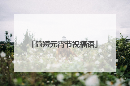 简短元宵节祝福语