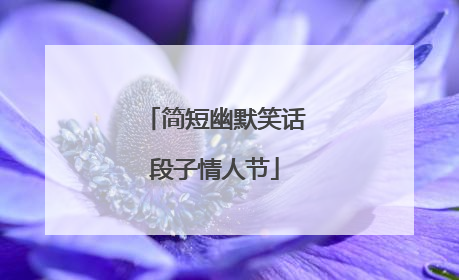简短幽默笑话段子情人节