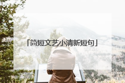 简短文艺小清新短句