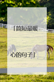 简短最暖心的句子