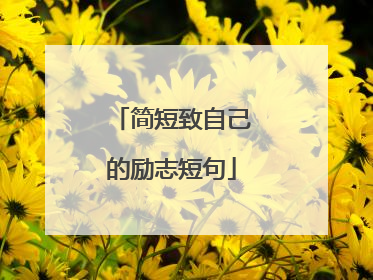 简短致自己的励志短句