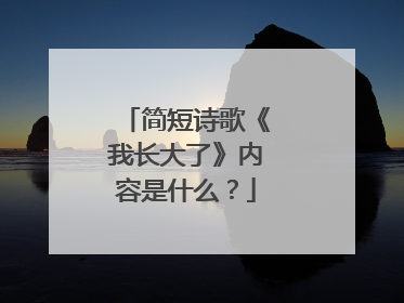 简短诗歌《我长大了》内容是什么？