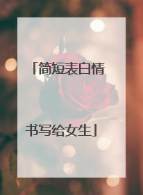 简短表白情书写给女生