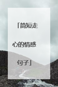 简短走心的情感句子