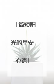 简短阳光的早安心语