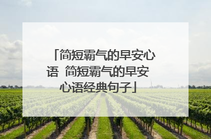简短霸气的早安心语 简短霸气的早安心语经典句子