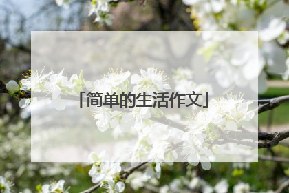 简单的生活作文
