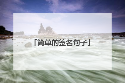 简单的签名句子