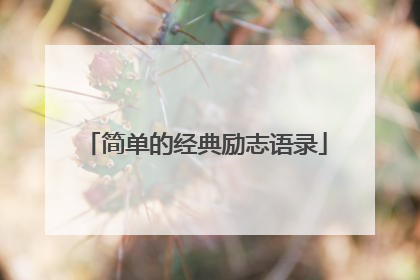 简单的经典励志语录