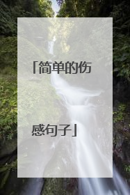简单的伤感句子